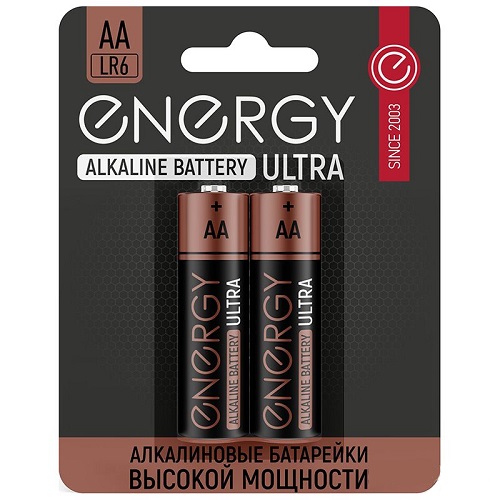 Батарейка алкалиновая Energy Ultra LR6/2B (АА) 2шт. Цена за упаковку!