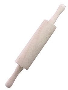 Скалка деревянная 40см вращающиеся ручки