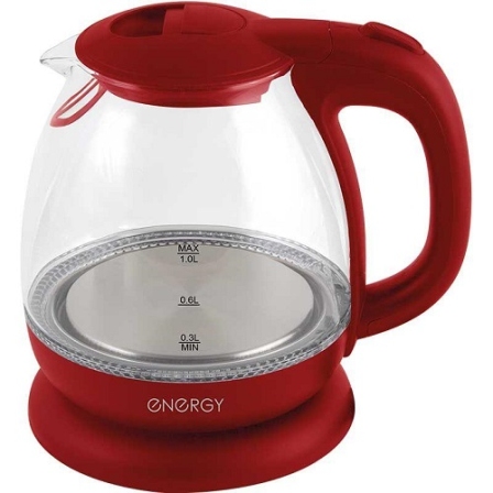 Чайник ENERGY Е-296 красный 1,1кВт,1л,диск