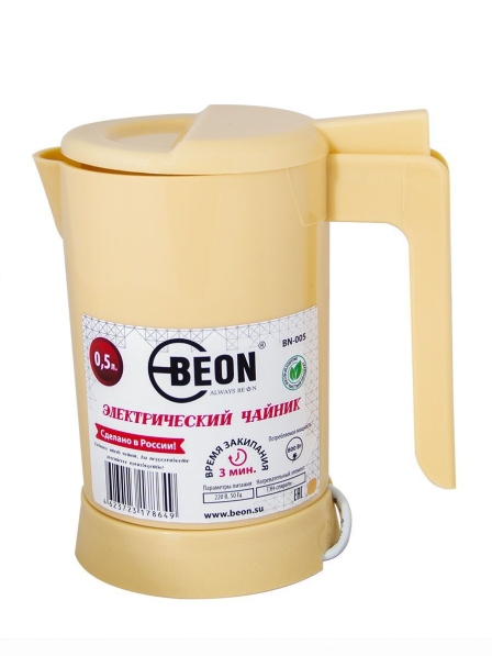 Чайник Beon BN-005, 0.5л, 800Вт бежевый