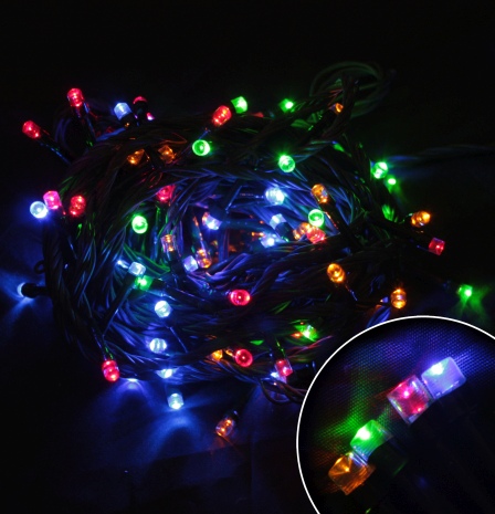 Гирлянда LED100-8-MC многоцвет, 100л, 8м, 8 режимов, 101526